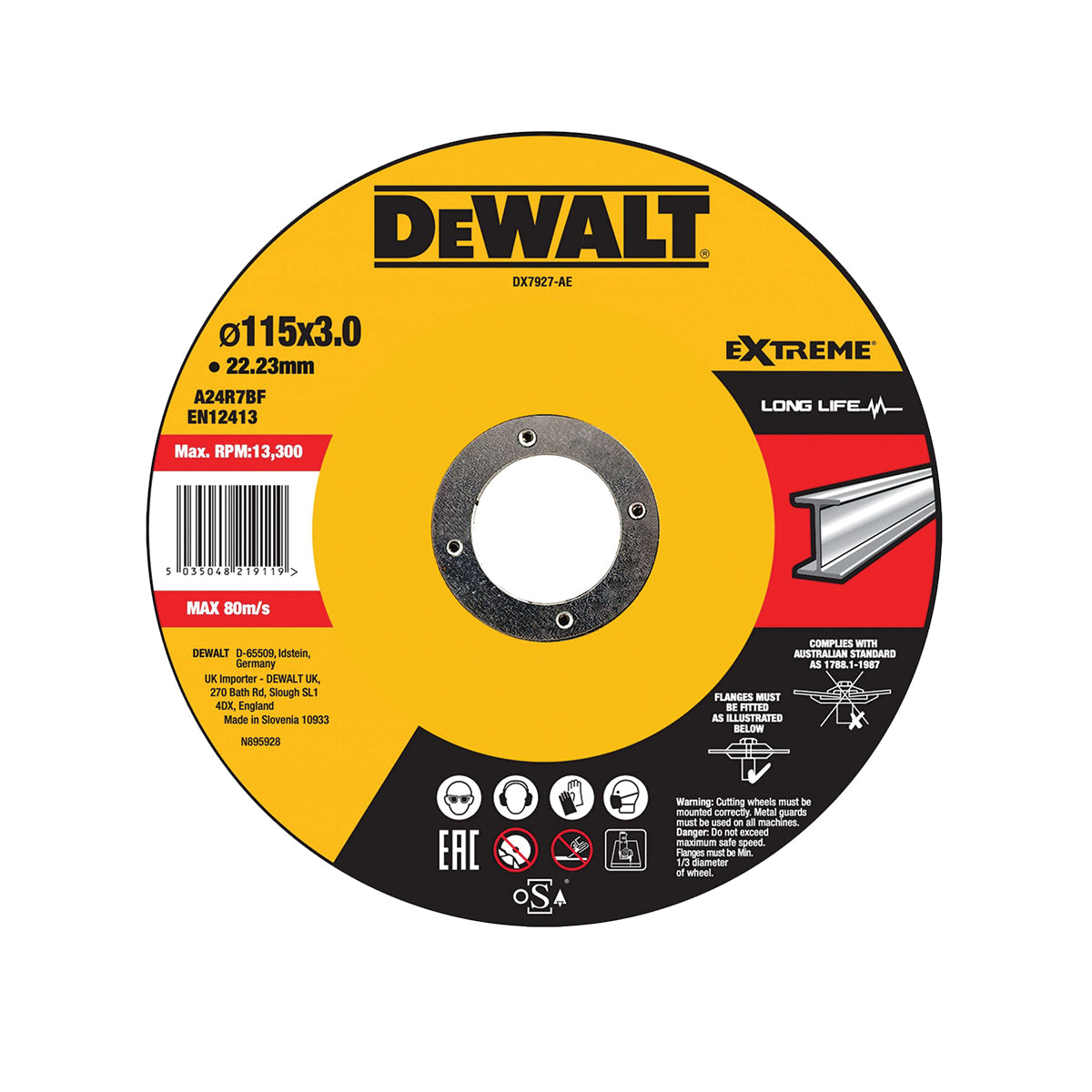 Disco abrasivi Extreme taglio METALLO - DEPRESSO - DeWALT Disco abrasivi Extreme taglio METALLO - DEPRESSO - DeWALT